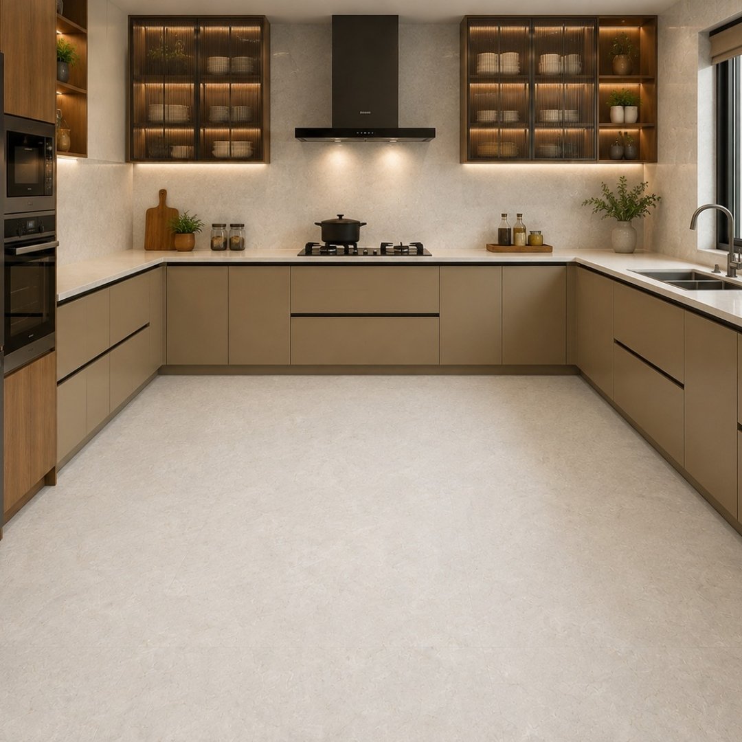 AL Myra Grey, living room floor tiles, photographed in real rooms